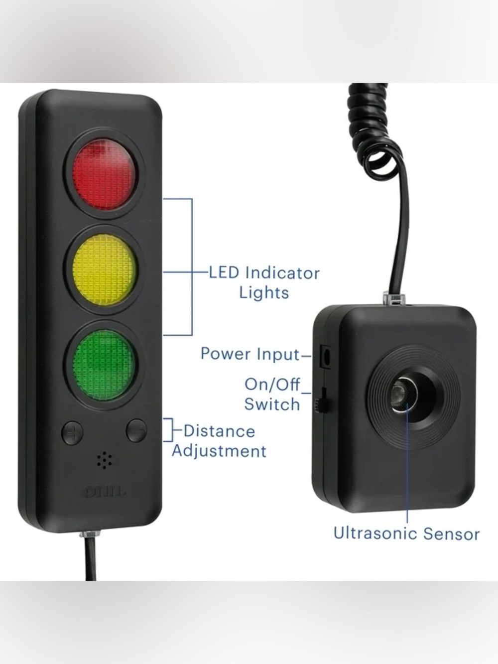 Black Garage Parking Sensor with LED Traffic Light Display - Picture 6 of 9